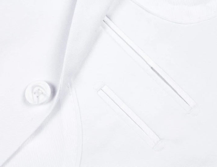 White Two Button Wedding Suit For Men