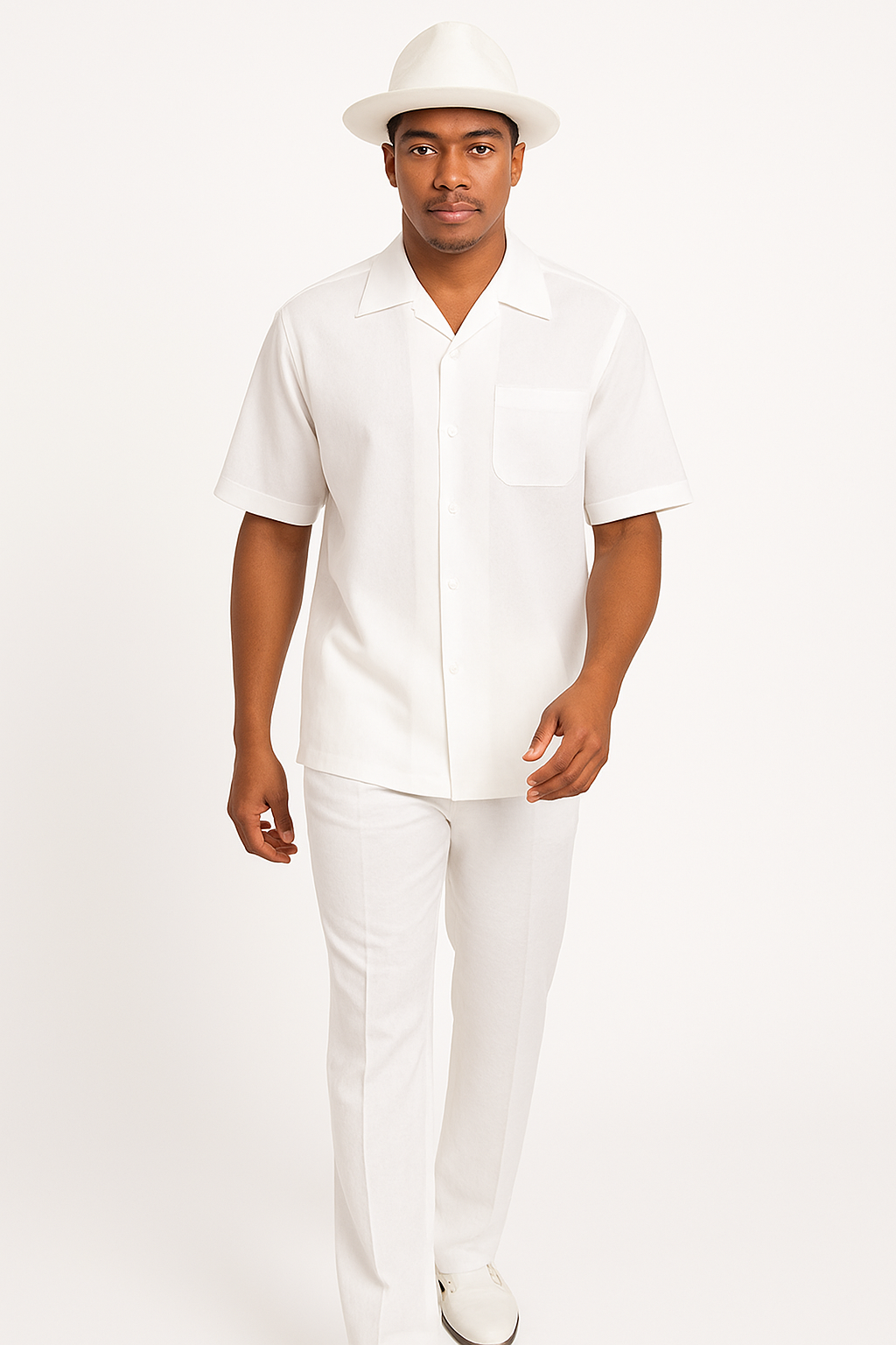 Mens Linen Walking Suit - "White" Summer Outfit - Mens Linen Suit
