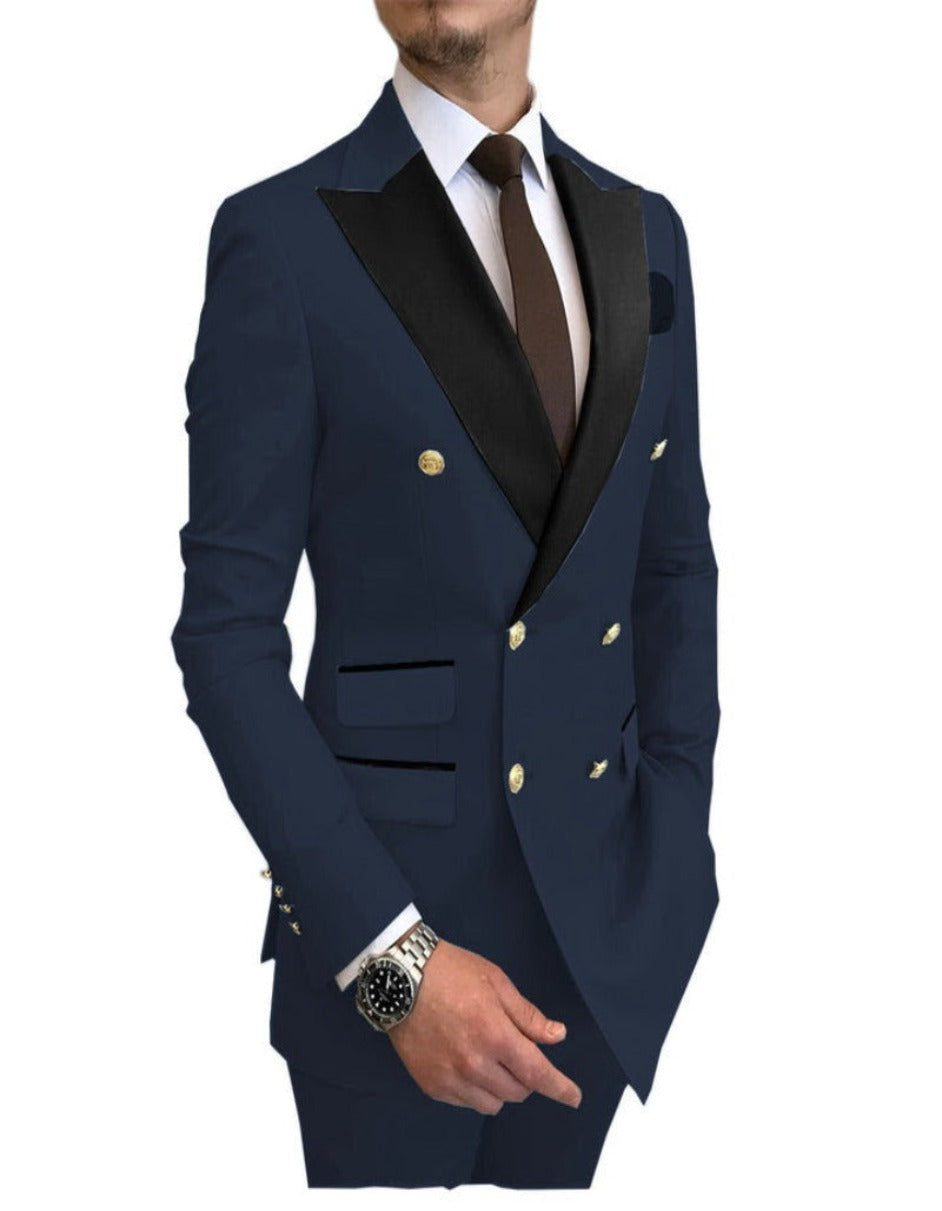 Double Breasted Tuxedo Groom Suit