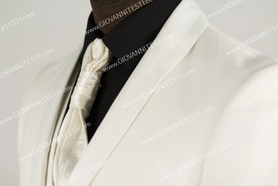 Ivory Tuxedo Cream 2 Button Wedding Suit
