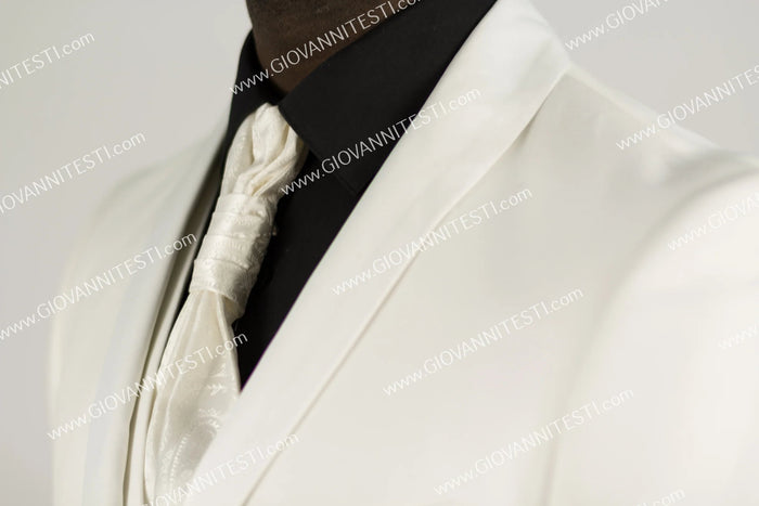 Ivory Tuxedo Cream 2 Button Wedding Suit