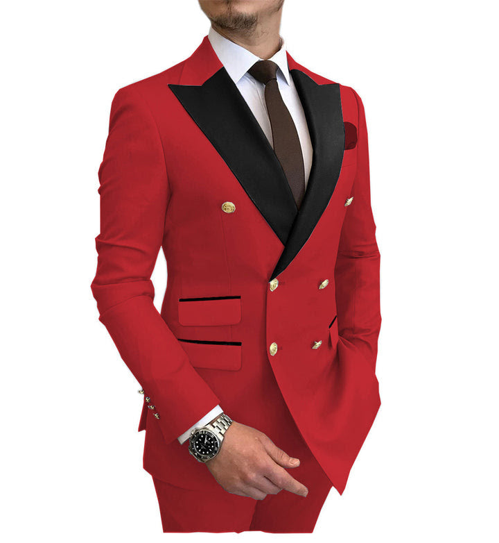 Double Breasted Tuxedo Groom Suit