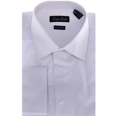Modern-Fit Solid White Men's Dress Shirt