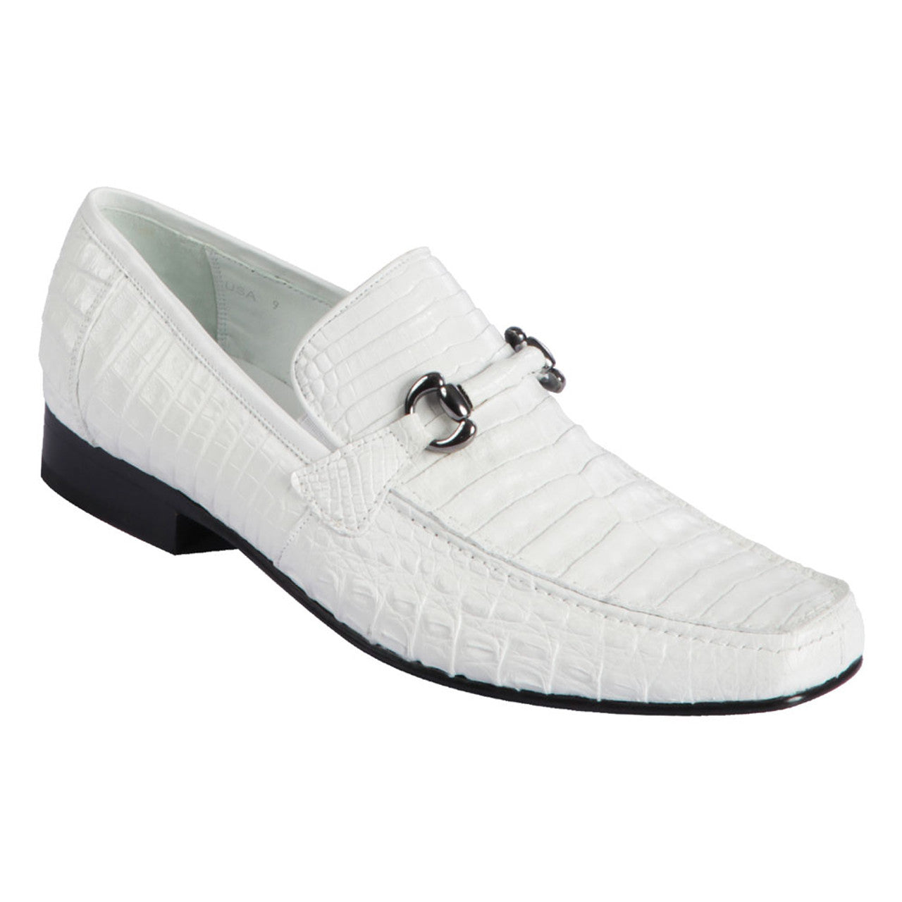 White Caiman Leather Dress Shoes by Los Altos