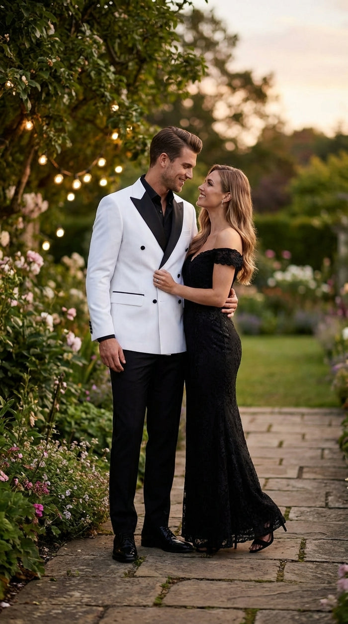 White Double Breasted Blazer