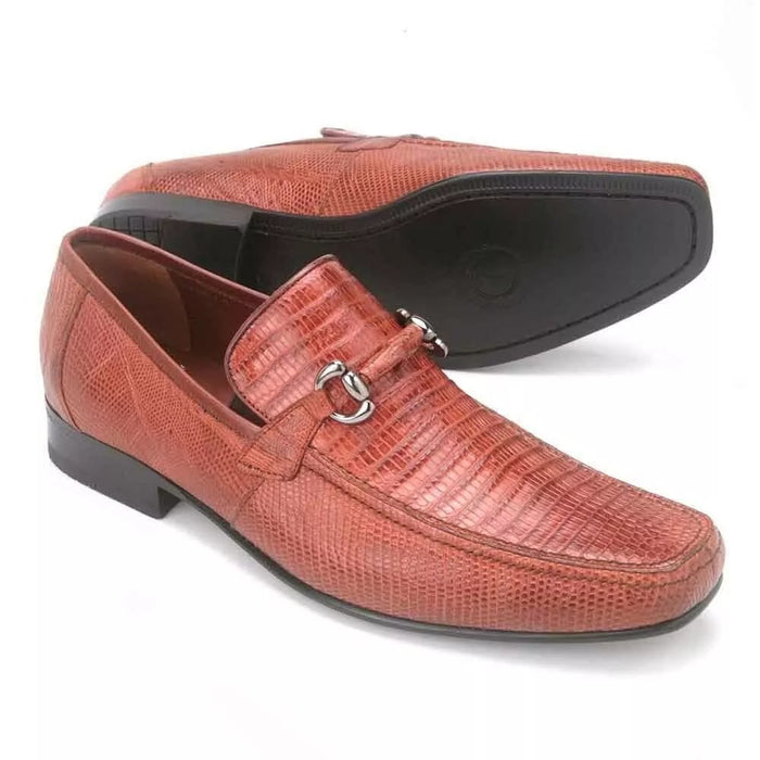 Cognac Teju Lizard Slip-on by Los Altos