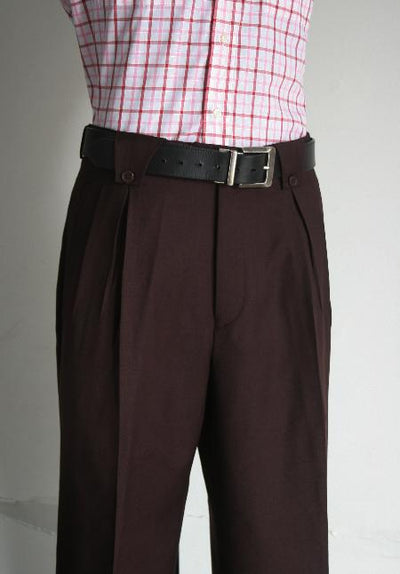 Men's Wide Leg Pants Wine unhemmed unfinished bottom