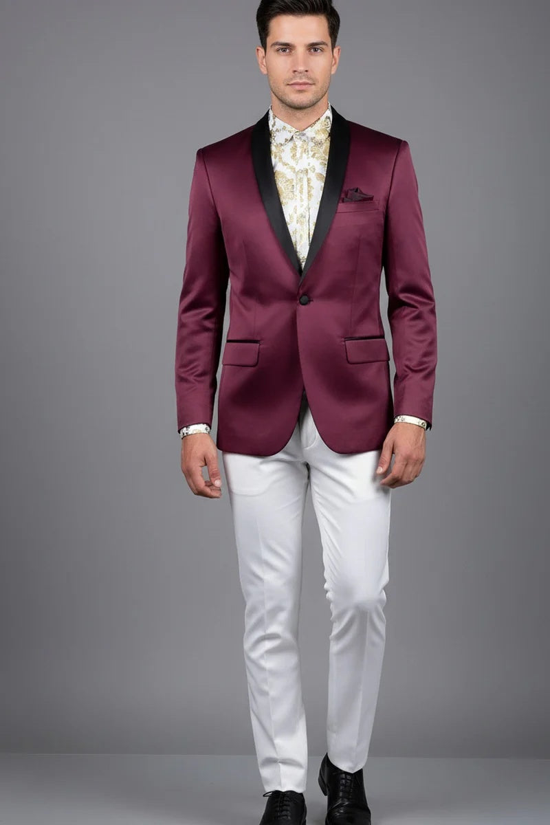 Wine Tuxedo Jacket