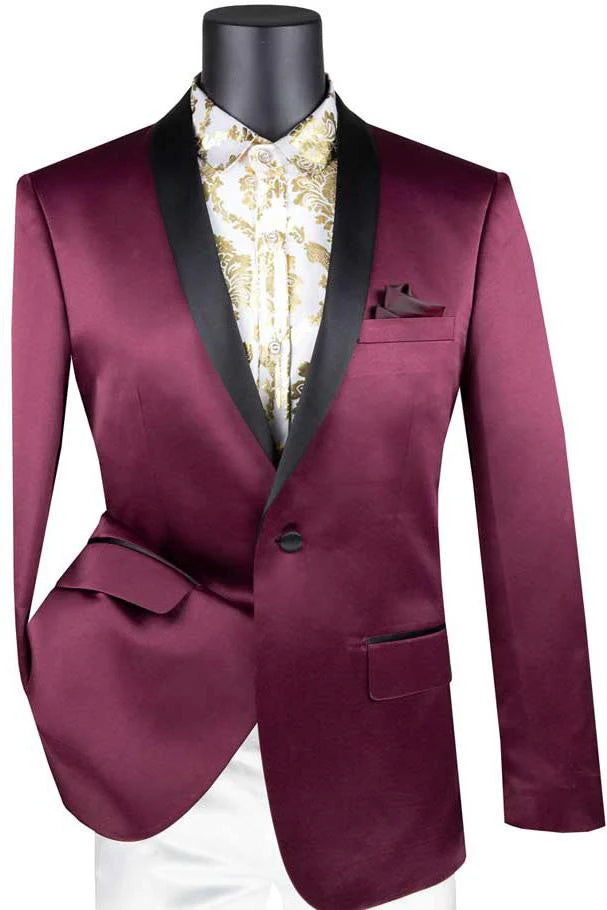 Wine Tuxedo Jacket