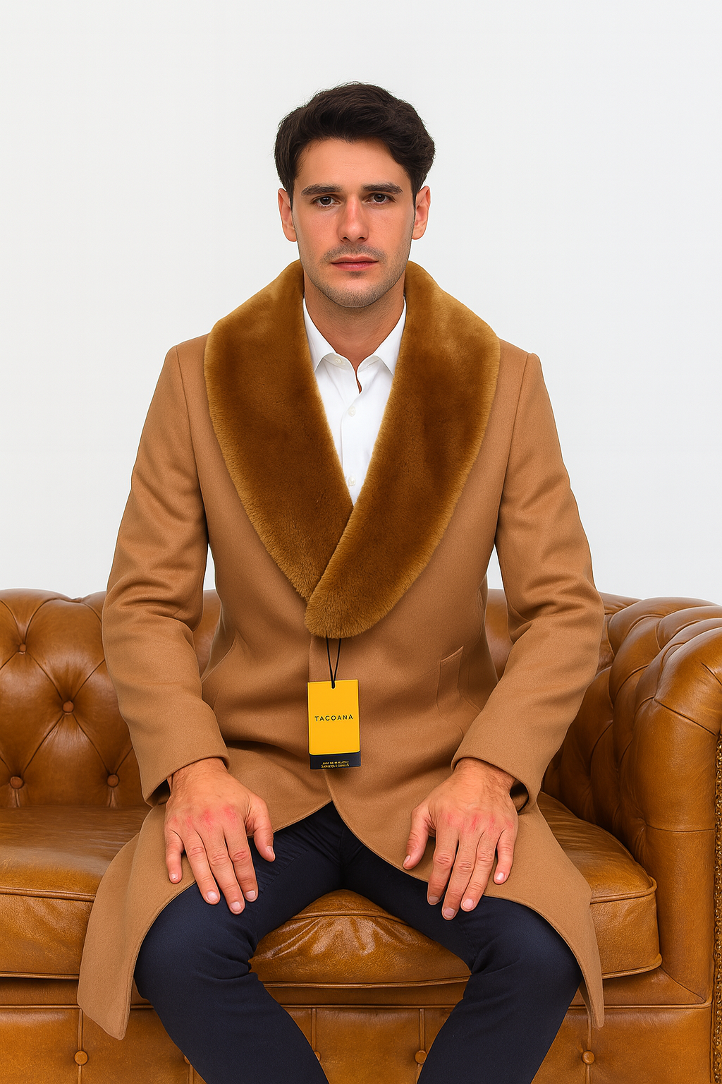 Men's Full-Length Cashmere Overcoat