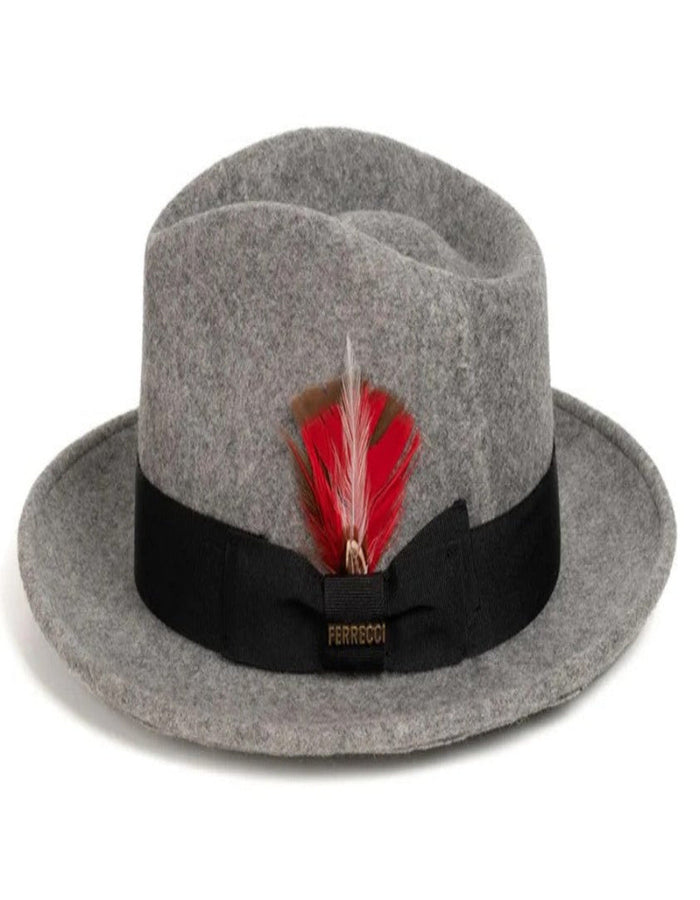 1920s Grey Melange Fedora – Men’s Classic Wool Dress Hat