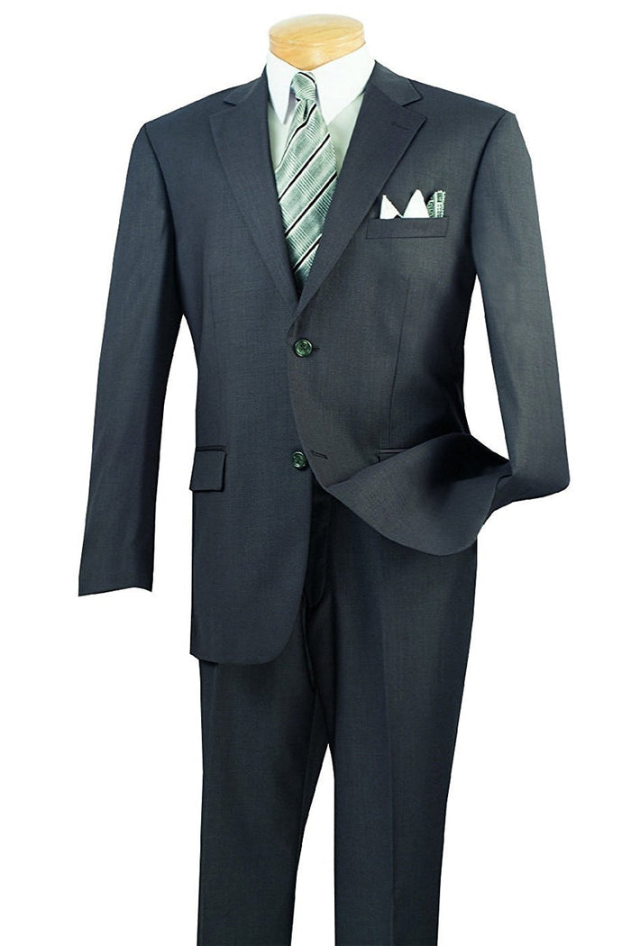 Mens Grey Modern Fit 2 Button Suit