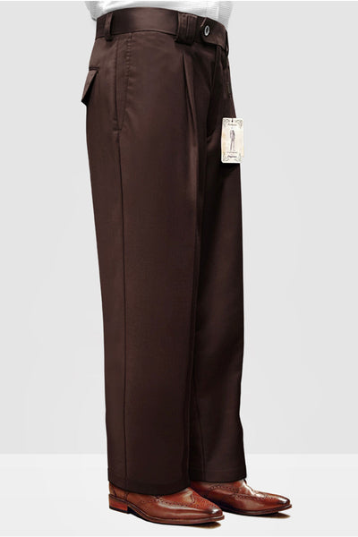 Italian Wool Wide Leg Dress Slacks for Men