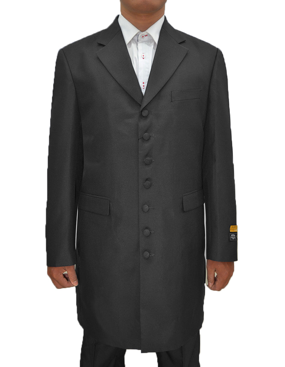 Mens Classic Vested Black Suit by Alberto Nardoni