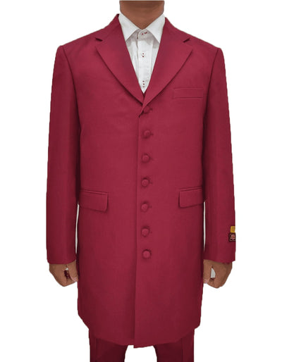 Classic Burgundy Vested Zoot Suit for Men