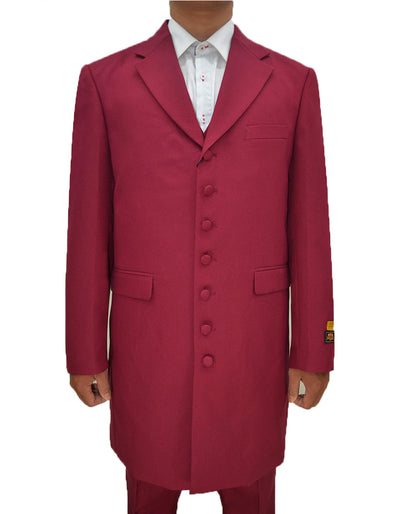 Classic Burgundy Vested Suit for Men