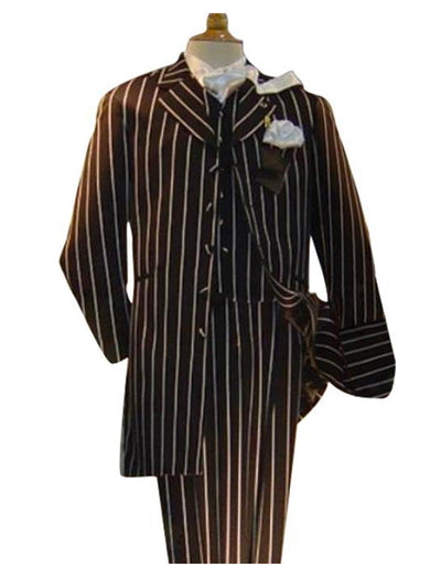 Bold Pinstripe Gangster Zoot Suit for Men