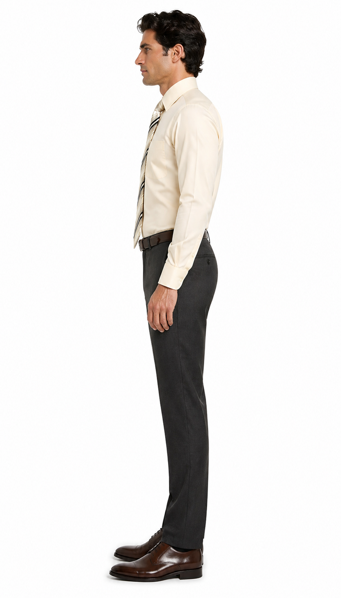 Affordable Clearance Cheap Mens Dress Shirt Sale Online Trendy - PREMIUM TIE - Soft Butter Men's Dress Shirt