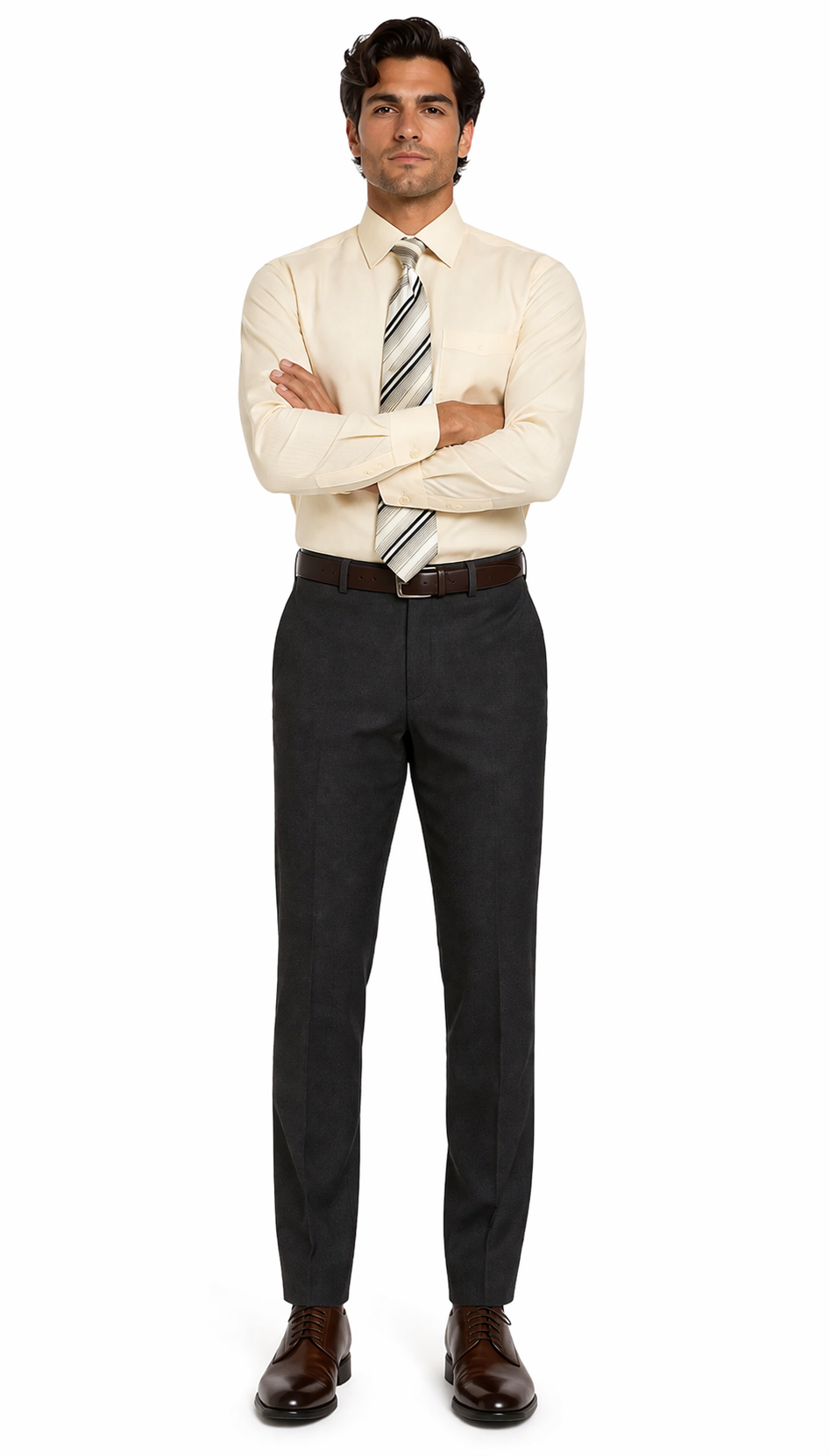 Affordable Clearance Cheap Mens Dress Shirt Sale Online Trendy - PREMIUM TIE - Soft Butter Men's Dress Shirt