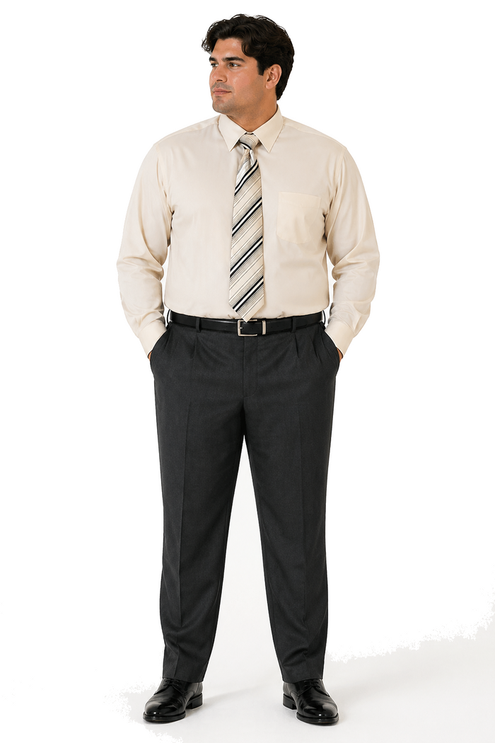 Affordable Clearance Cheap Mens Dress Shirt Sale Online Trendy - PREMIUM TIE - Soft Butter Men's Dress Shirt