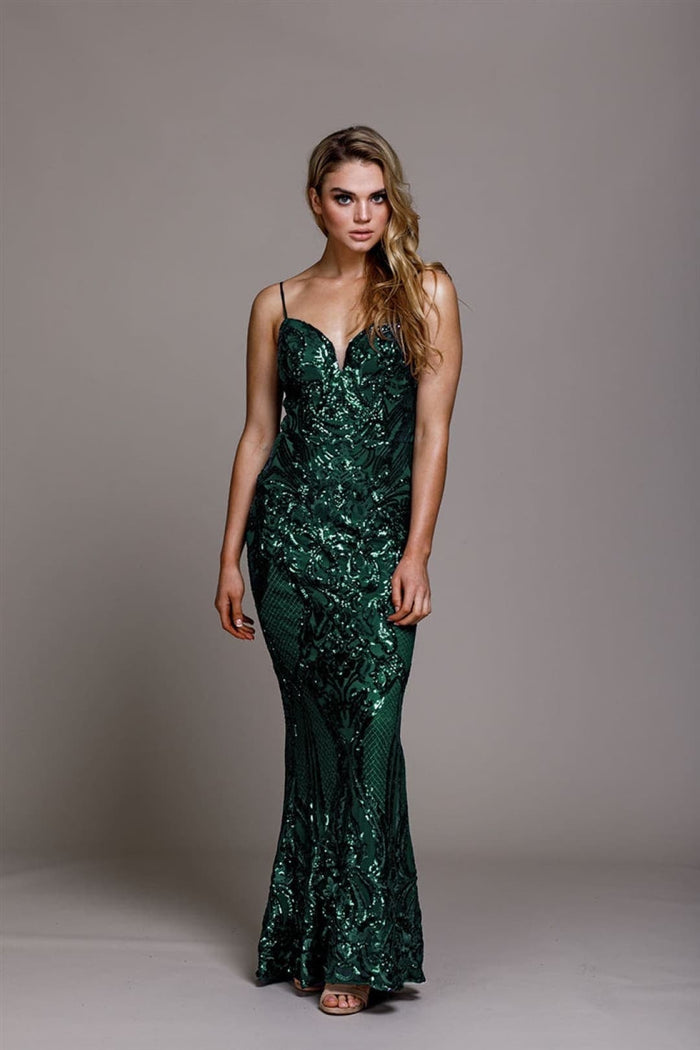 Amelia Couture 791 Sweetheart Sleeveless Sequin Formal Gown