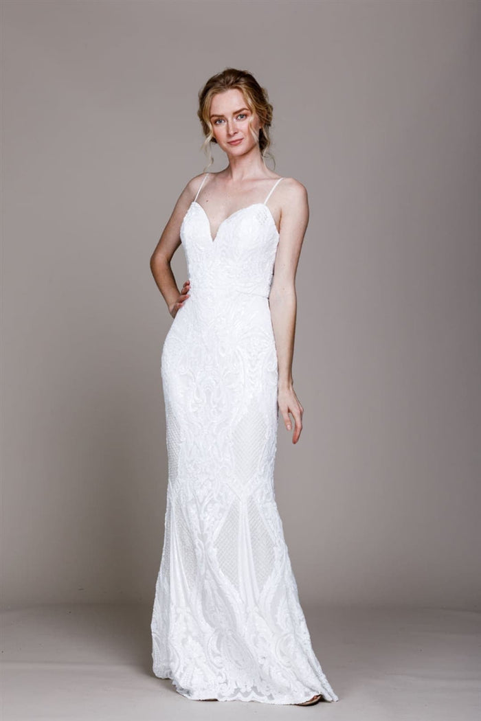 Amelia Couture 791 Sweetheart Sleeveless Sequin Formal Gown