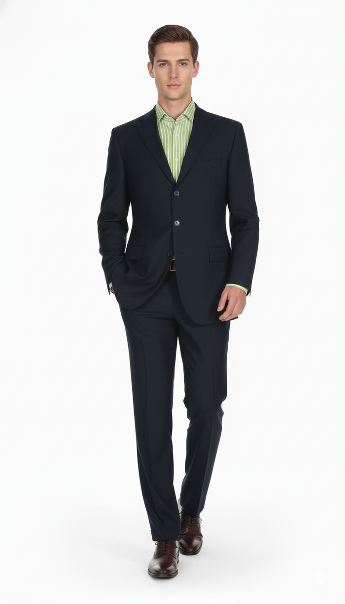Mix and Match Suits Solid Dark Navy Blue Suit For Men Quality Suit Separates, Total Comfort Any Size Jacket&Any Size Pants