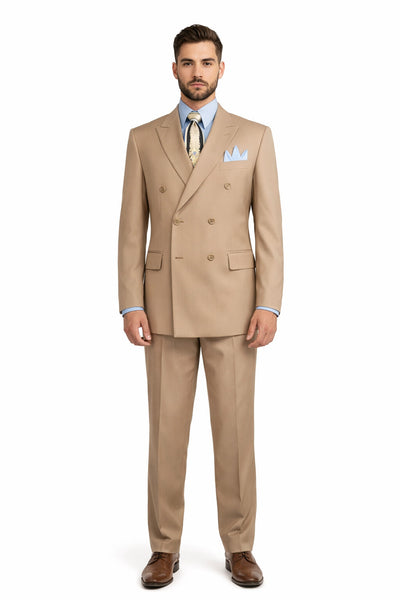 Apollo King Men's 2pc Double Breasted Outlet Suit Pleated Pants