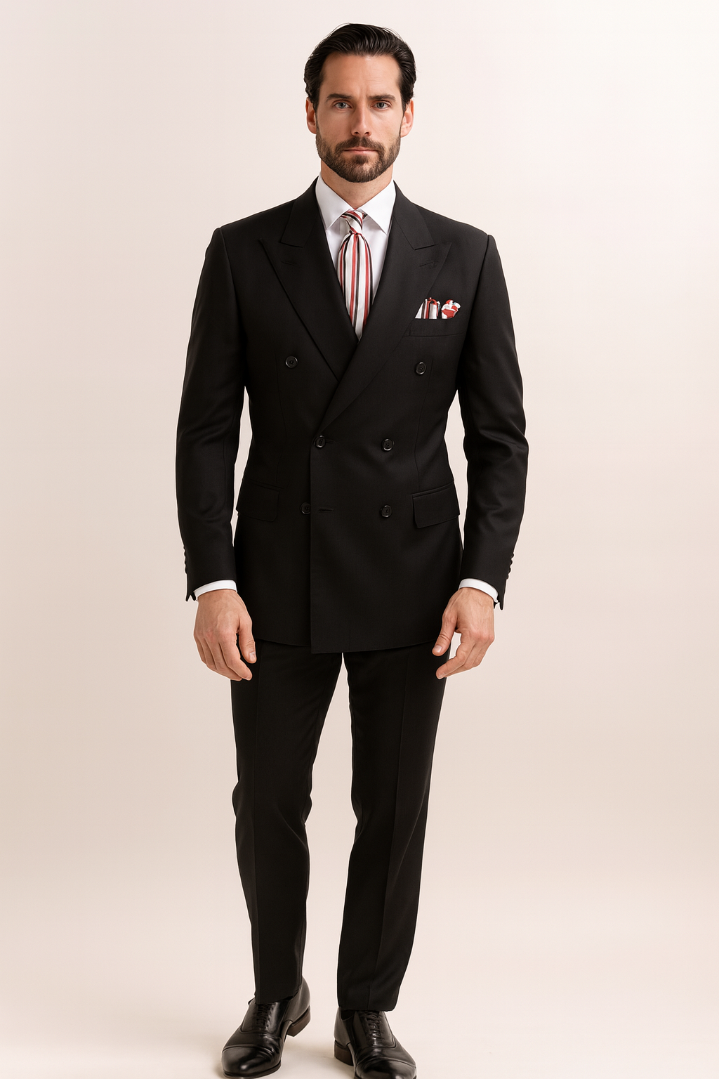 Apollo King Men's 2pc Double Breasted Outlet Suit Pleated Pants