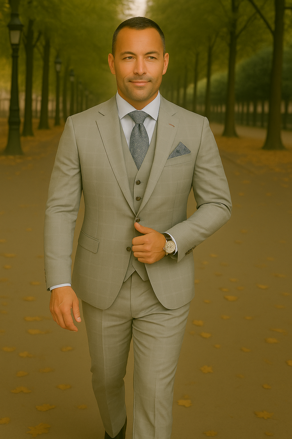 Italian Wool Three-Piece Suit by Statement