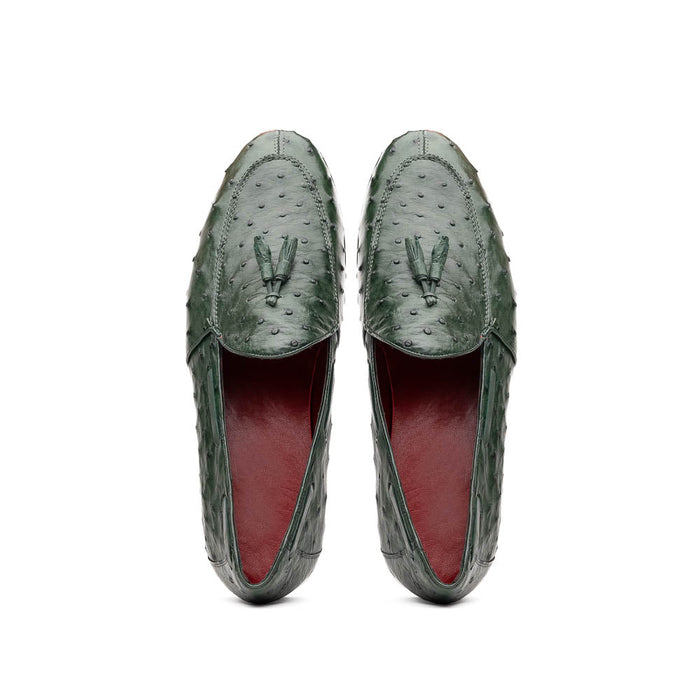 Marco Di Milano Aubiere Forest Green Leather Loafers