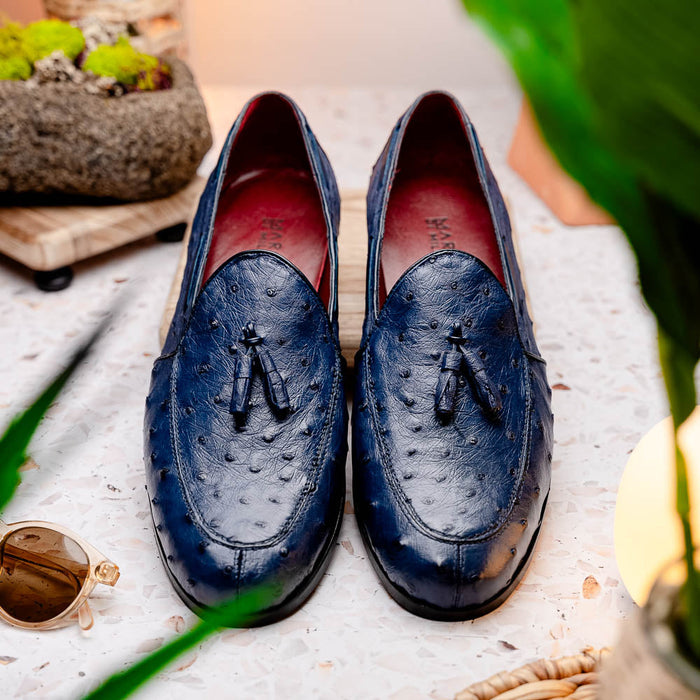 Marco Di Milano Aubiere Navy Leather Dress Shoes