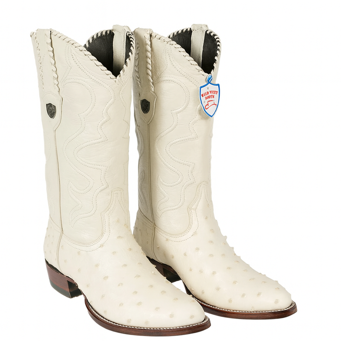 Ostrich Leather Pointed Boots WW-29903