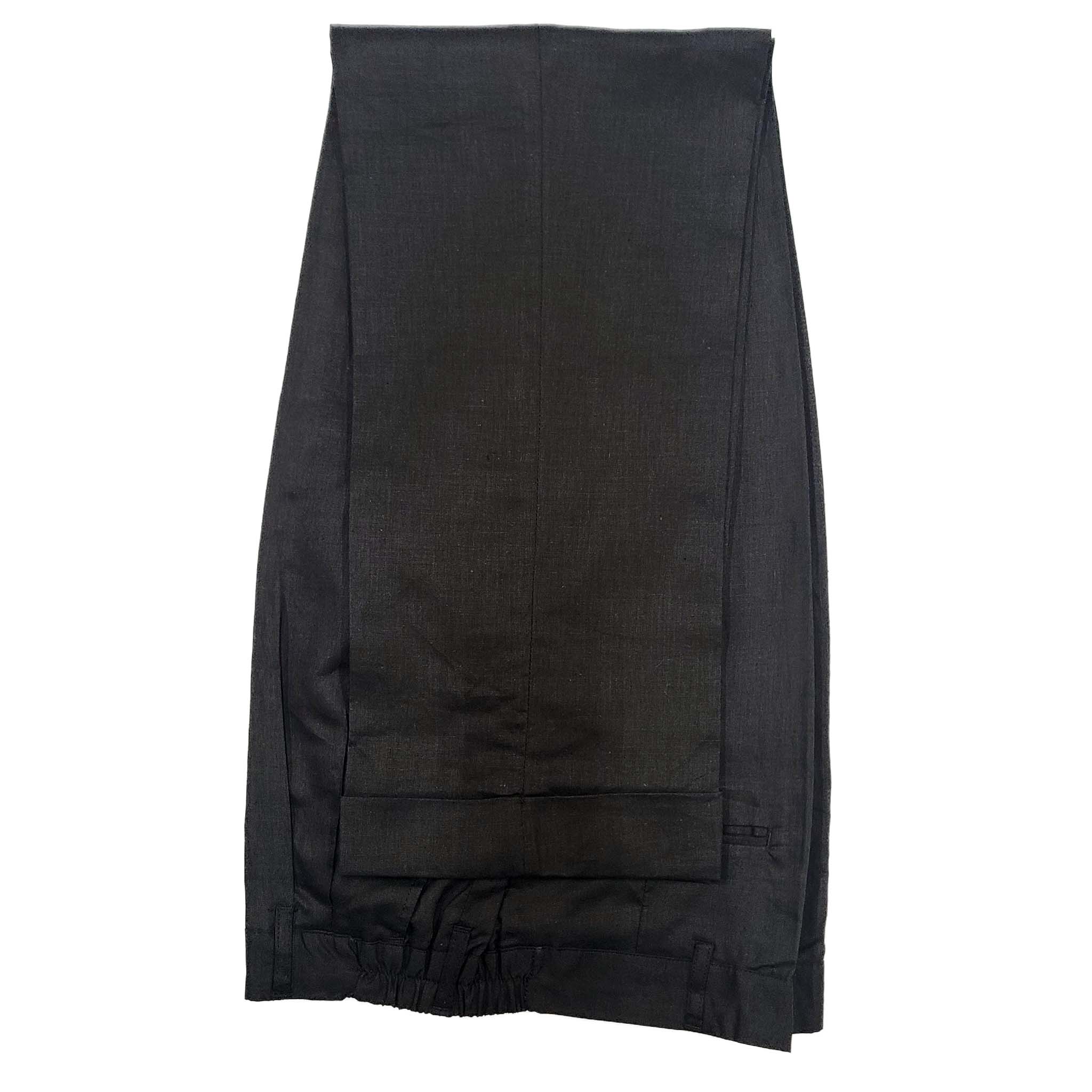 Mens Black Linen Shirt and Pants Casual Outfit Set