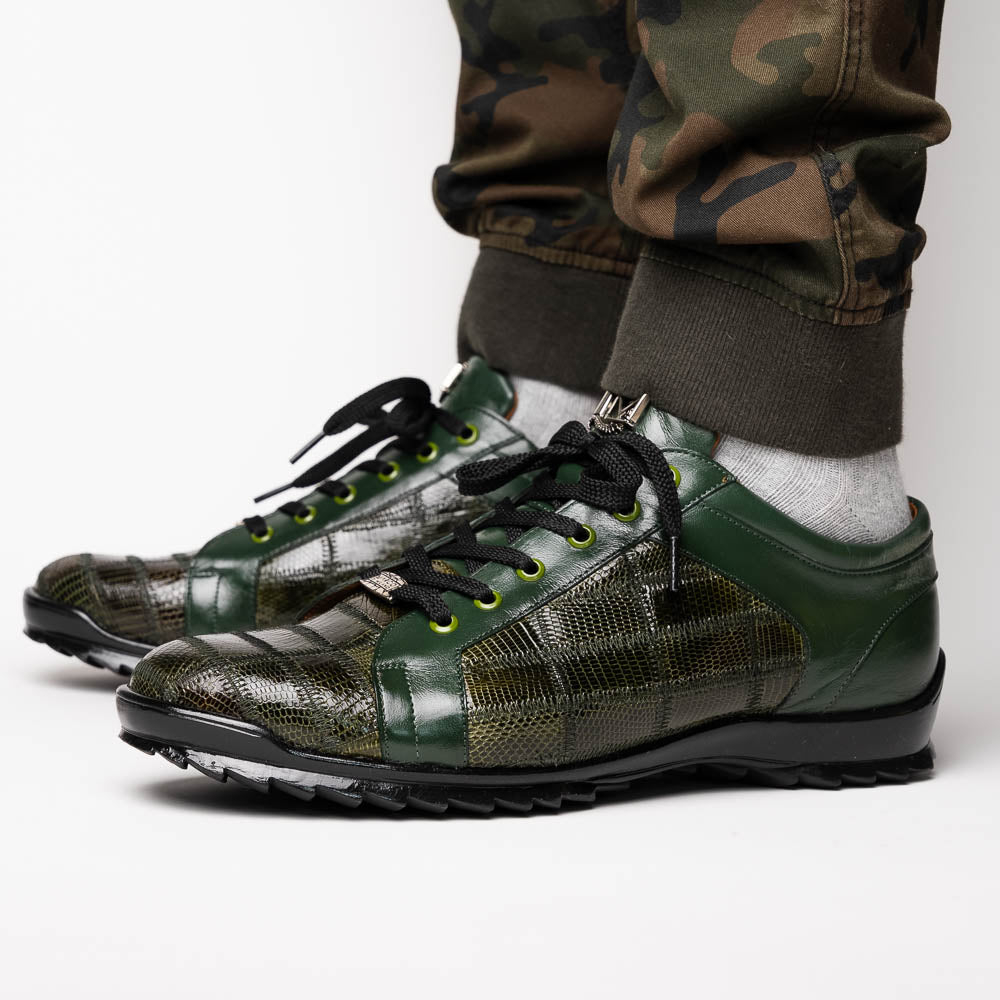 Marco Di Milano Bari Green Leather Oxford Dress Shoe