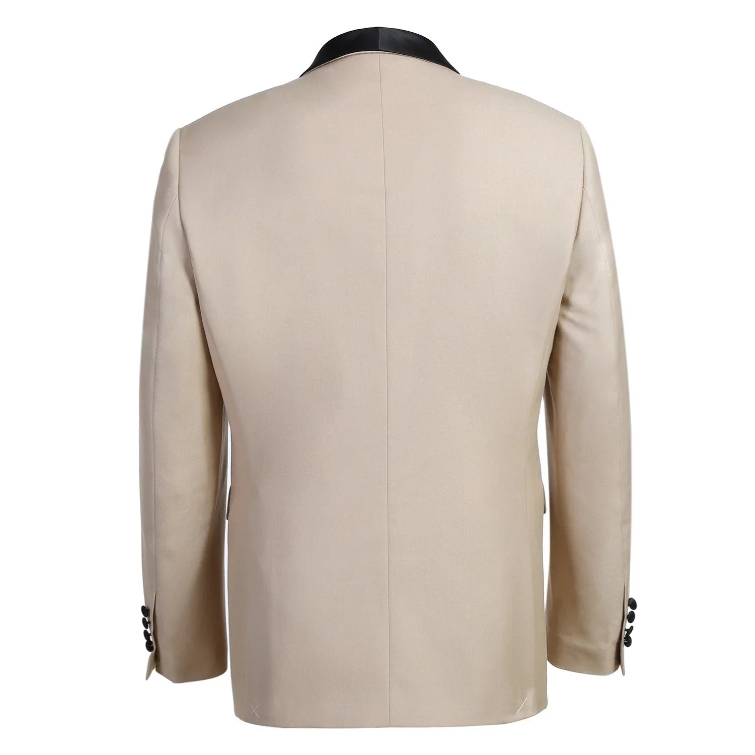 Men's Beige Slim Fit 2-Piece Shawl Lapel Tuxedo Suit