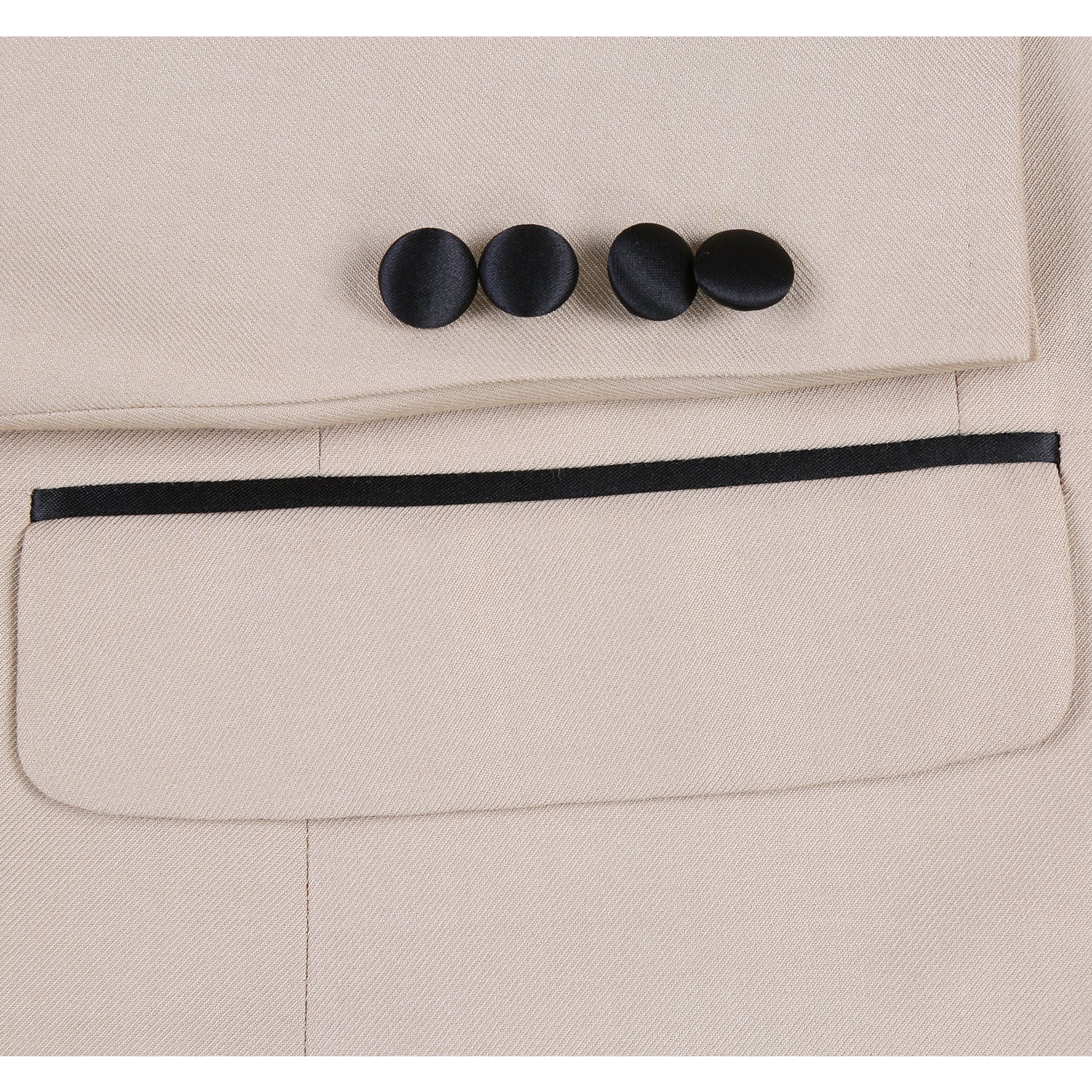 Men's Beige Slim Fit 2-Piece Shawl Lapel Tuxedo Suit