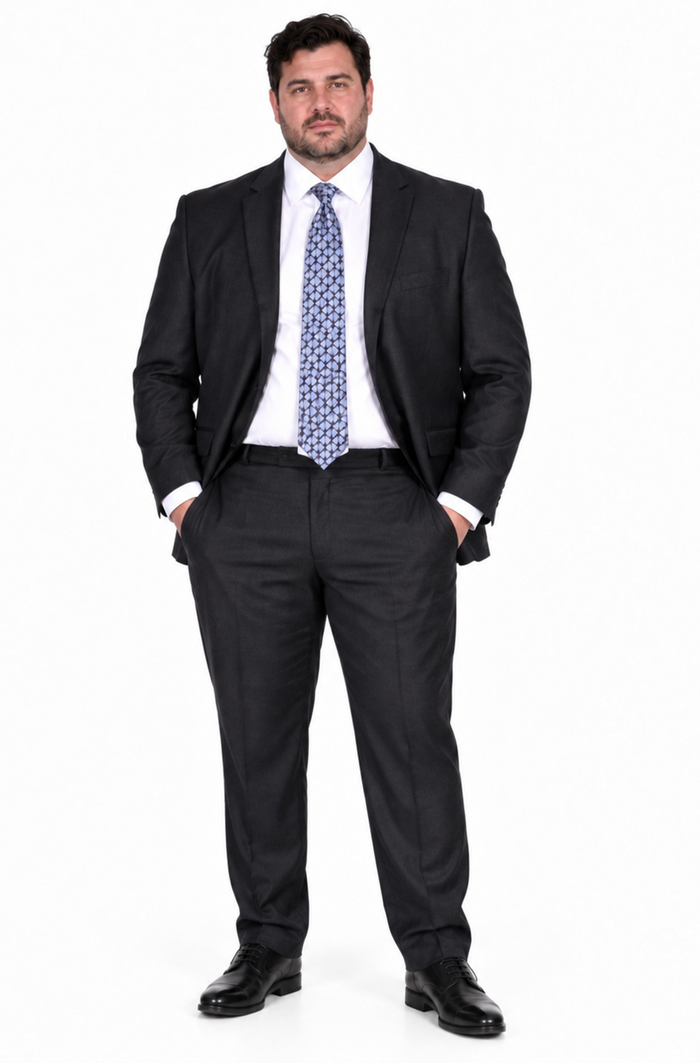 Mantoni  Men’s Suit-Solid Gray- High End Suits - High Quality Suits