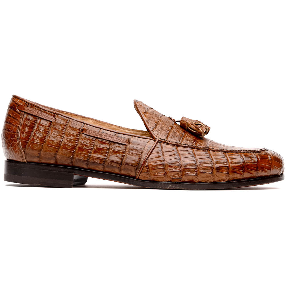 Marco Di Milano Caiman Crocodile Tassel Loafers