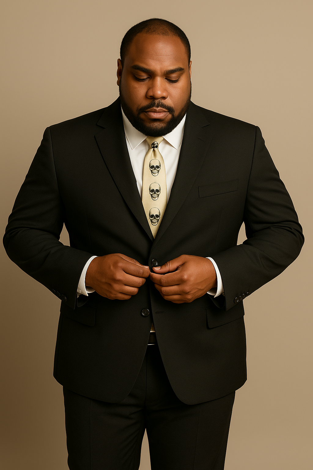 Suits For Big Man BIG & TALL CHARCOAL Discounted Sale Up to Size 82 SUIT HAND MADE - Color: Dark Grey Suit