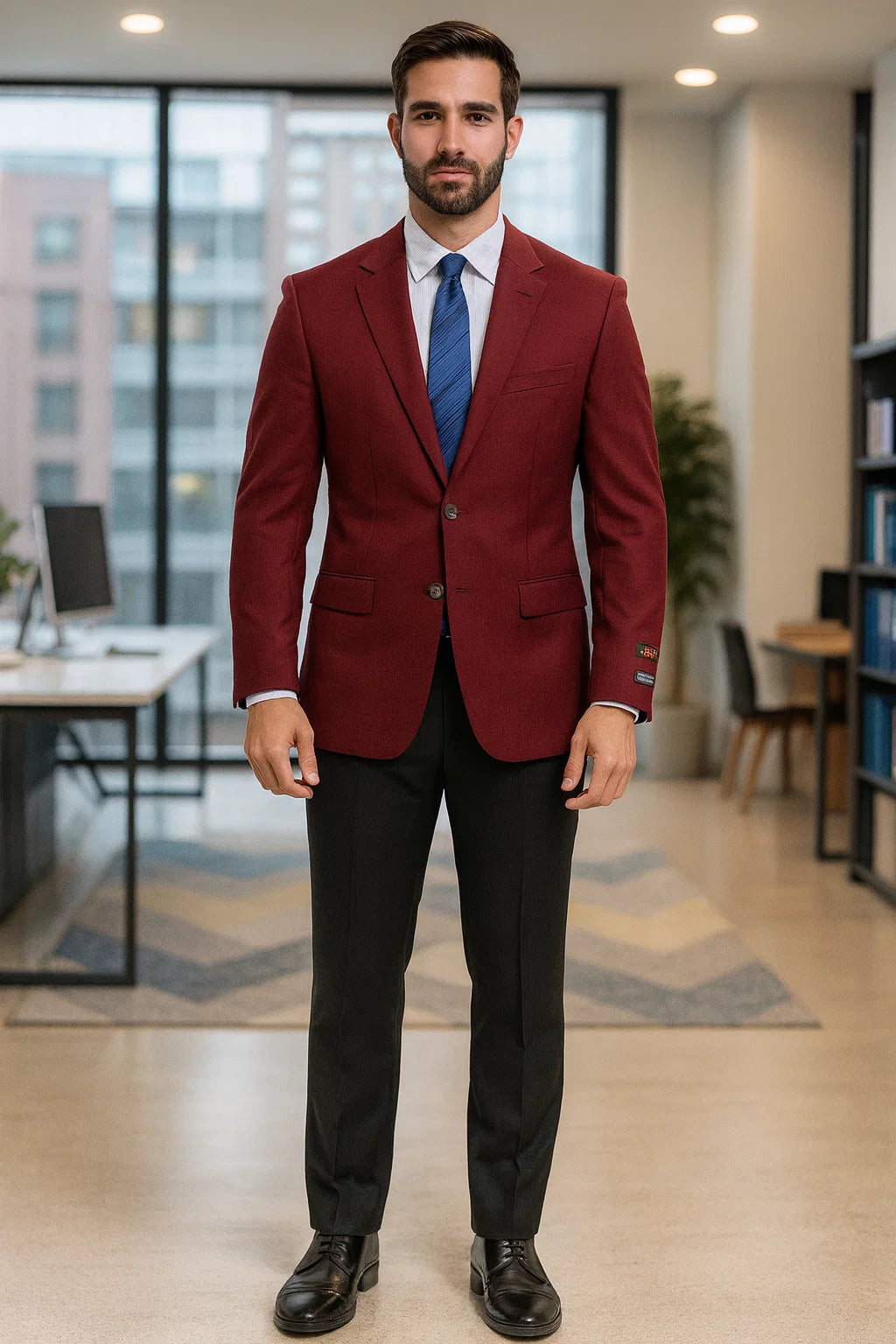 Big and Tall & Extra Long Sizes Men's Blazer With Brass Buttons