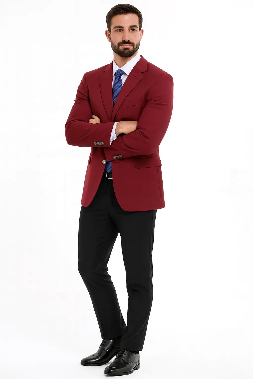 Big and Tall & Extra Long Sizes Men's Blazer With Brass Buttons