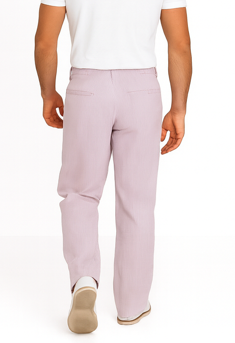 Big And Tall Seersucker Pants For Men - Lavender