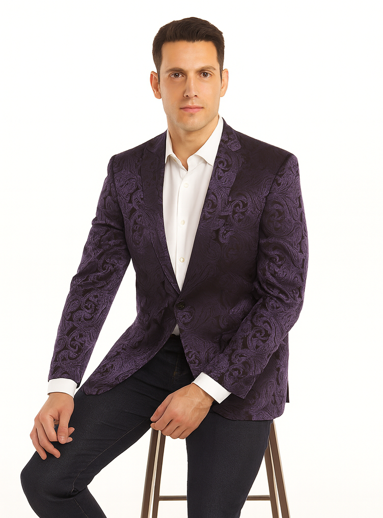 Big and Tall Tuxedo Violet Mens Blazer On Sale Violet Blazer Sport coat Jacket