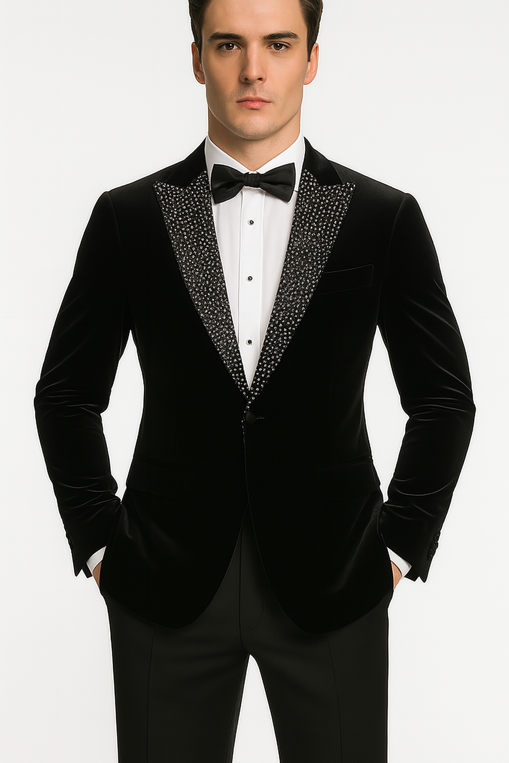 Velvet Rhinestone Sportcoat by Stacy Adams