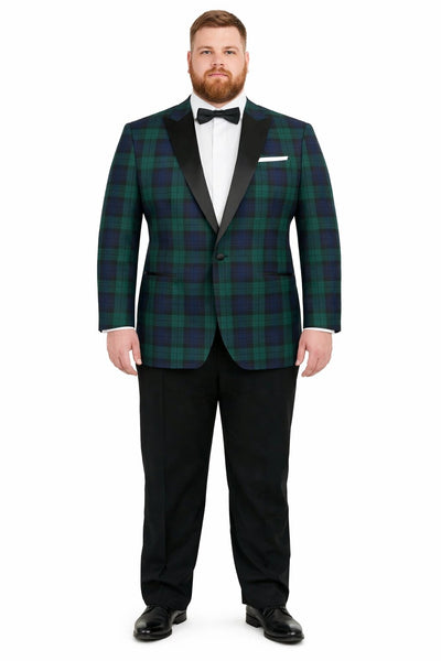 Christmas Tartan Plaid Sport Jacket for Big Men