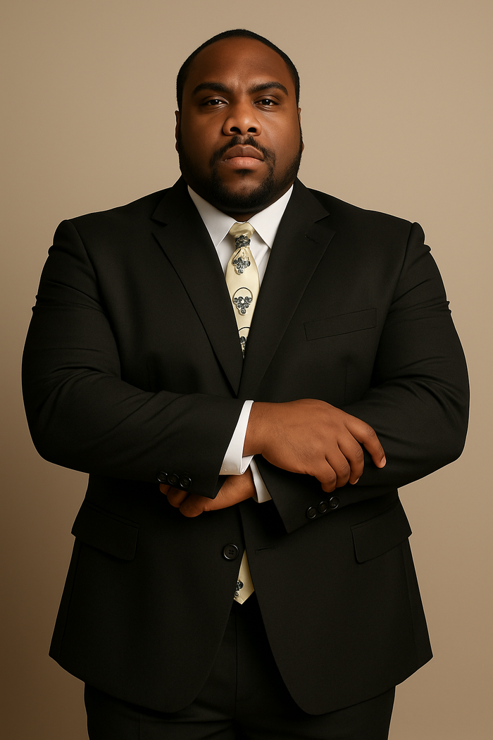 Suits For Big Man BIG & TALL CHARCOAL Discounted Sale Up to Size 82 SUIT HAND MADE - Color: Dark Grey Suit