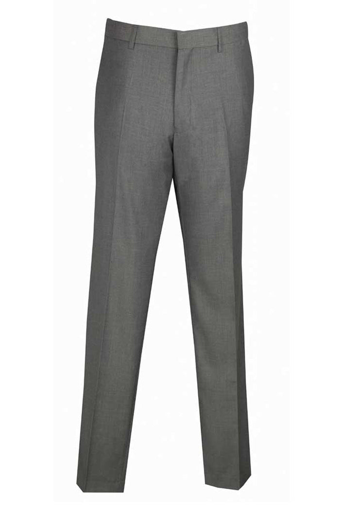 Men’s Skinny Wool Feel Flat Front Slacks Grey