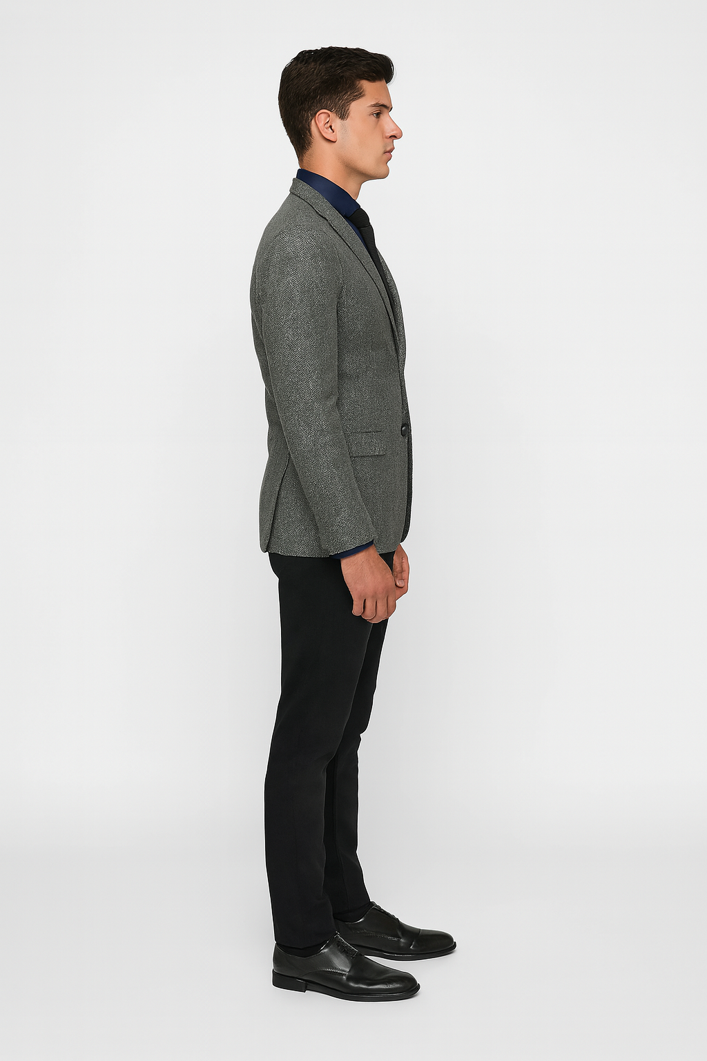 Black and White Tweed Blazer - Gray Herringbone Sport Coat - Slim Fit Men's Blazer