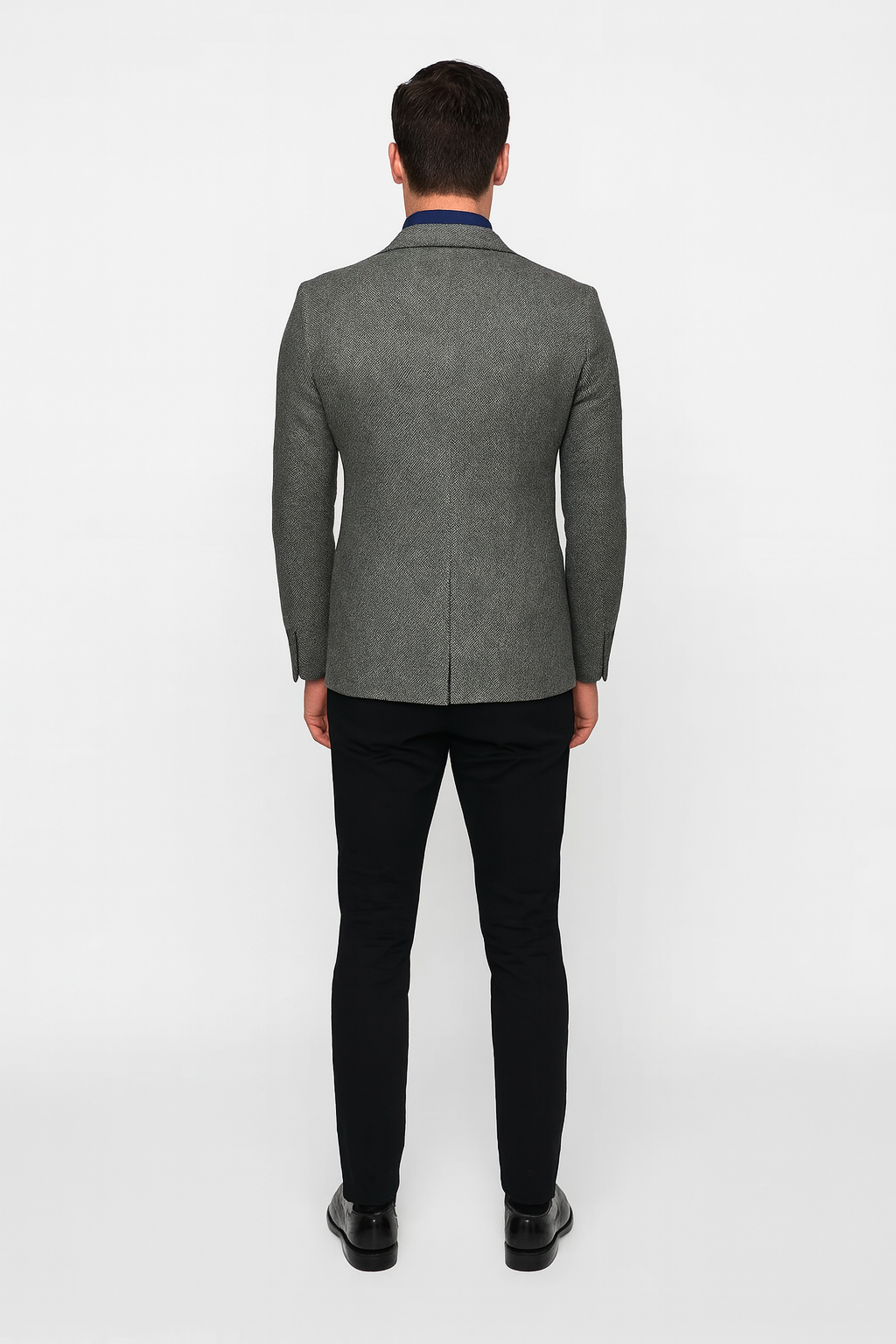 Black and White Tweed Blazer - Gray Herringbone Sport Coat - Slim Fit Men's Blazer